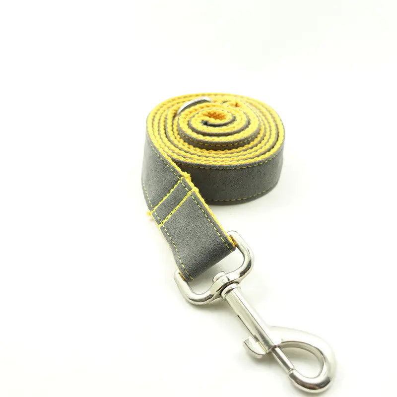 everyday dog leash – gray + honey