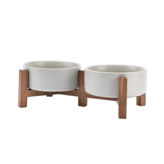 Pawtango Elevated Ceramic Dog Bowl Set