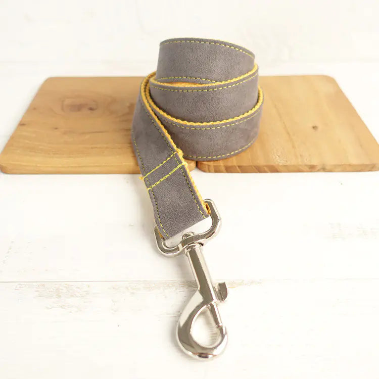 everyday dog leash – gray + honey