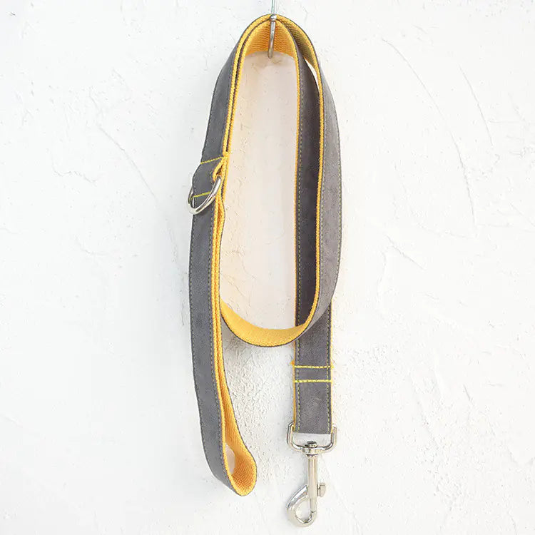 everyday dog leash – gray + honey